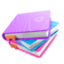 Book Books Study Read School Icon Free Transparent Png Icon Download (violet, black, plum, white)