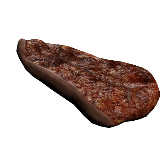 Cooked Meat Transparent Png (black)