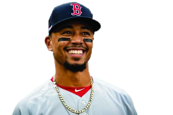 Mookie Betts Png Photo (white, silver, lavender, black)