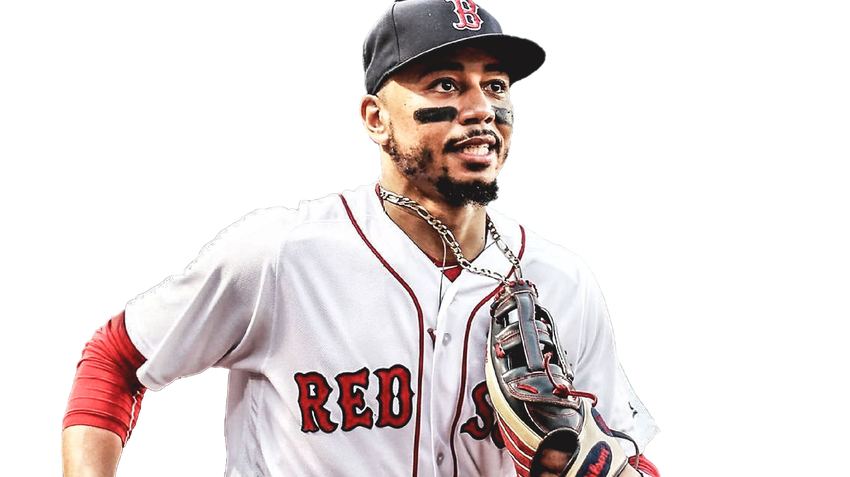 Mookie Betts Transparent Png (white, lavender, black)