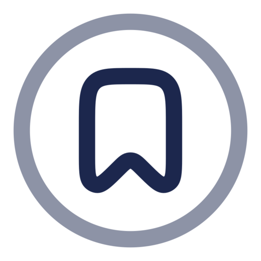 Bookmark Circle Free Png Icon (navy, black)