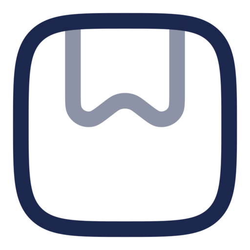 Bookmark Square Minimalistic Free Png Icon (navy, black)