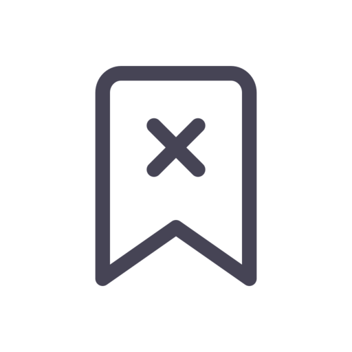 Bookmark X Free Png Icon Download (black, indigo)