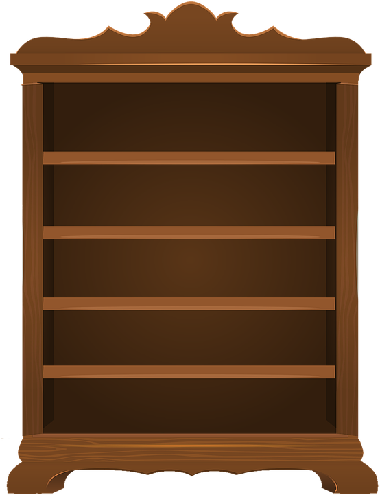 Bookshelf Modern Png (black, maroon)