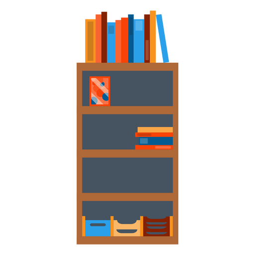 Bookshelf Png File (chocolate, maroon, black, gray)