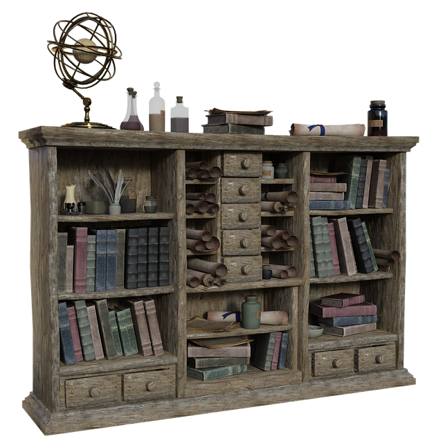 Bookshelf Png Pic (black, gray)