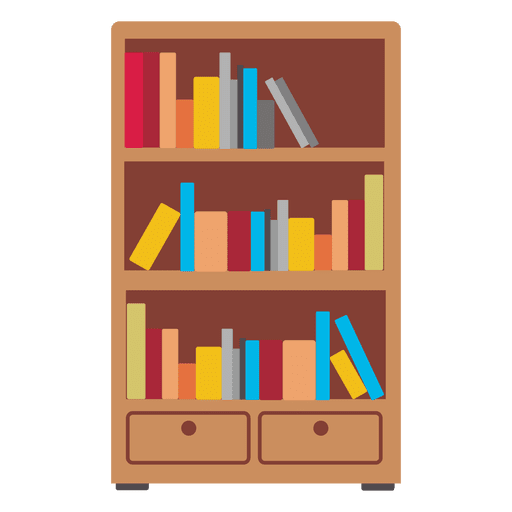 Bookshelf Png (maroon, salmon, gray)