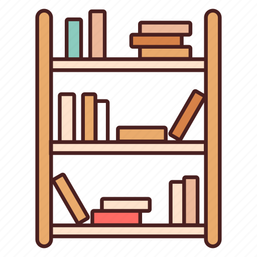 Bookshelf Wall Png Image (salmon, gray, white, silver)