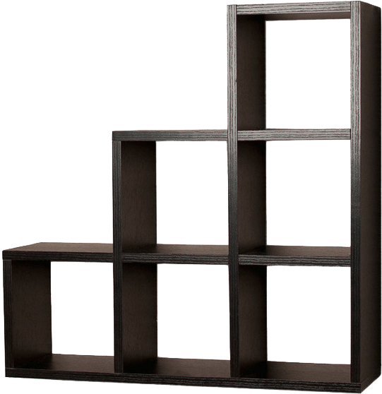 Bookshelf Wall Png Photos (black)