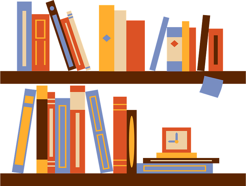 Bookshelf Wall Png Picture (chocolate, maroon, gray, orange, pink)