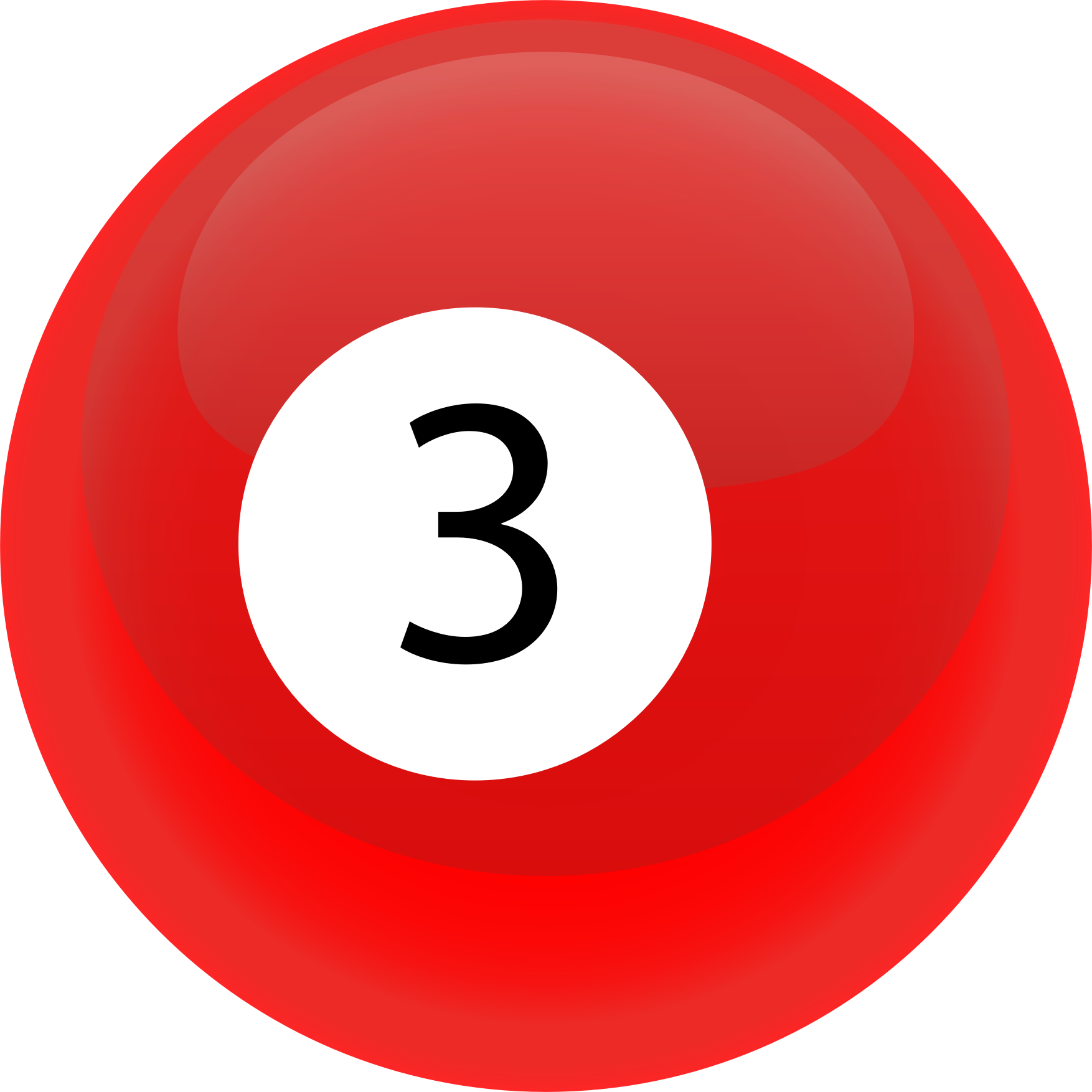 Pool Ball Png Image (black, red, white)