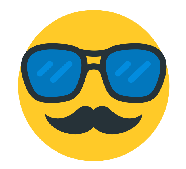 Cool Whatsapp Hipster Emoji Png Photos (black, gold, teal)