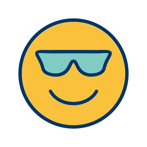 Cool Emoticon Face Smiley Free Png Icon Download (navy, silver, gold, black)