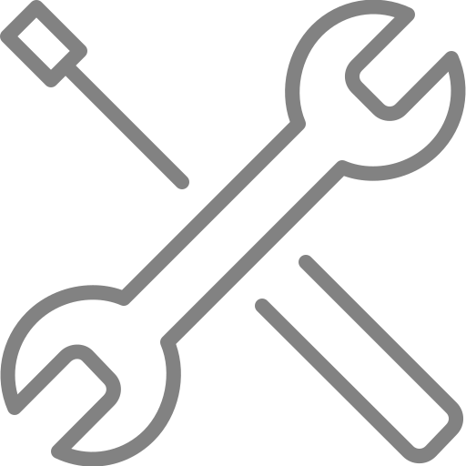 Tools Settings Wrench Screwdriver Icon Free Png Icon Download (gray, black, indigo)