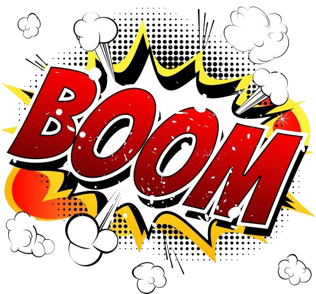 Boom Png Clipart (black, lavender, white)