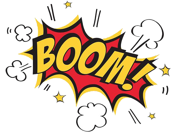 Boom Png Download Image (gold, red, white)