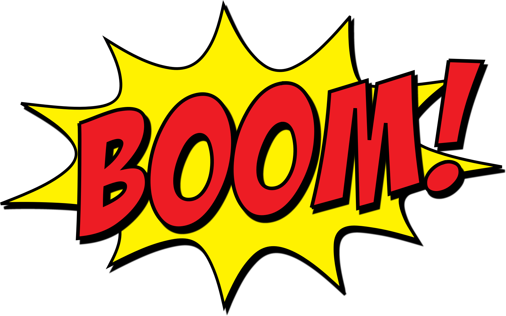 Boom Png File (black, red, yellow)