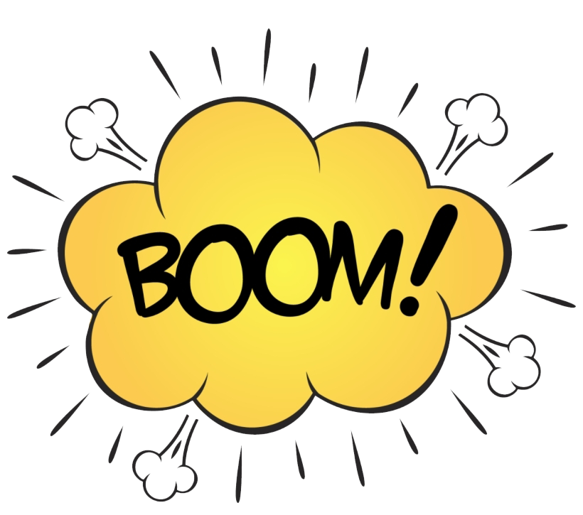 Boom Png Free Download (gold, black, white)