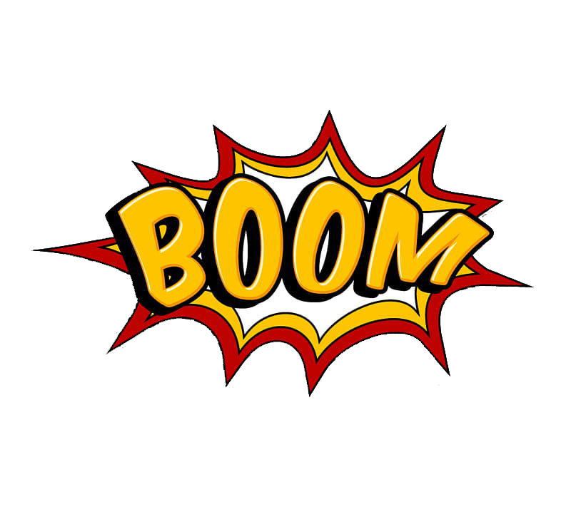 Boom Png Image File (gold, black, white)