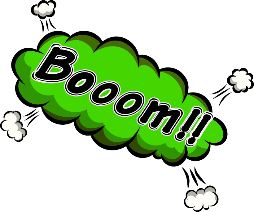 Boom Png Photo (black, lime, white, green)