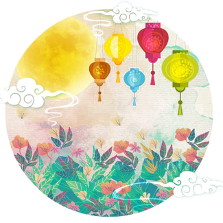 Moon Festival Png Clipart (white, pink, black, beige)