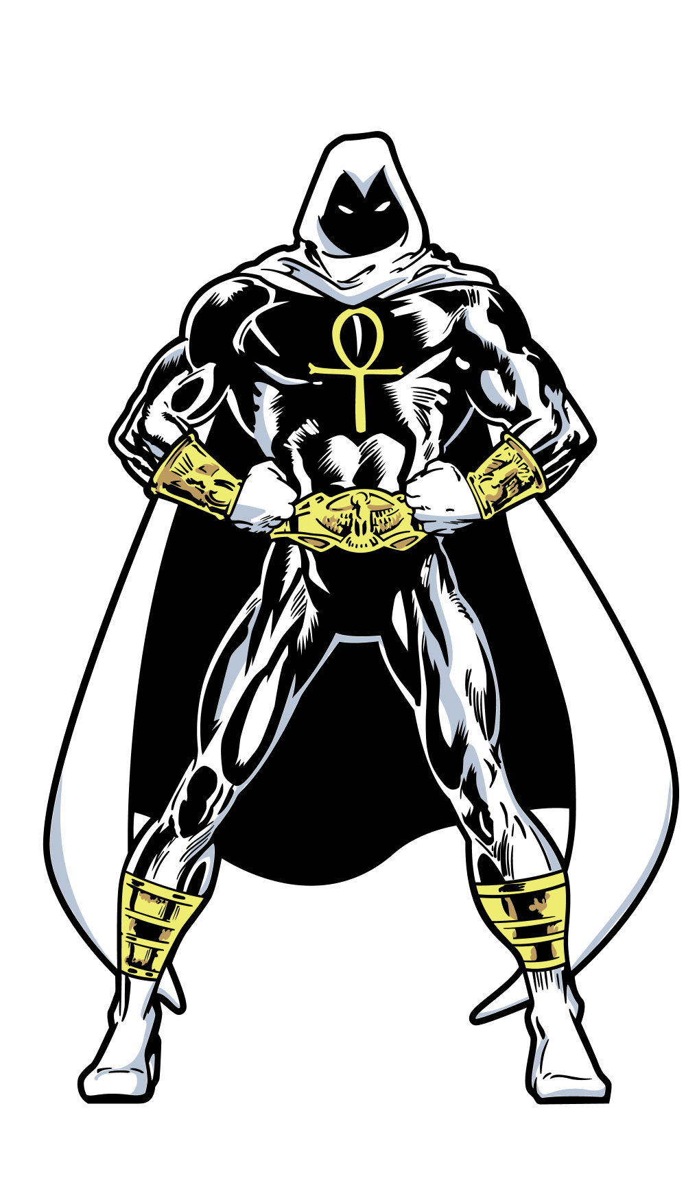 Moon Knight Png Transparent (white, gray, black)