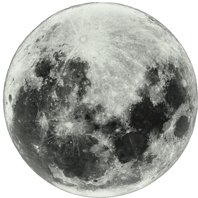 Moon Transparent Background (silver, black)