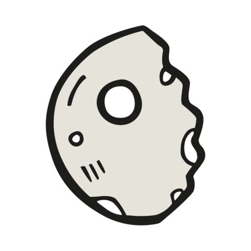 Moon Waning Gibbous Free Png Icon (white, beige, black)