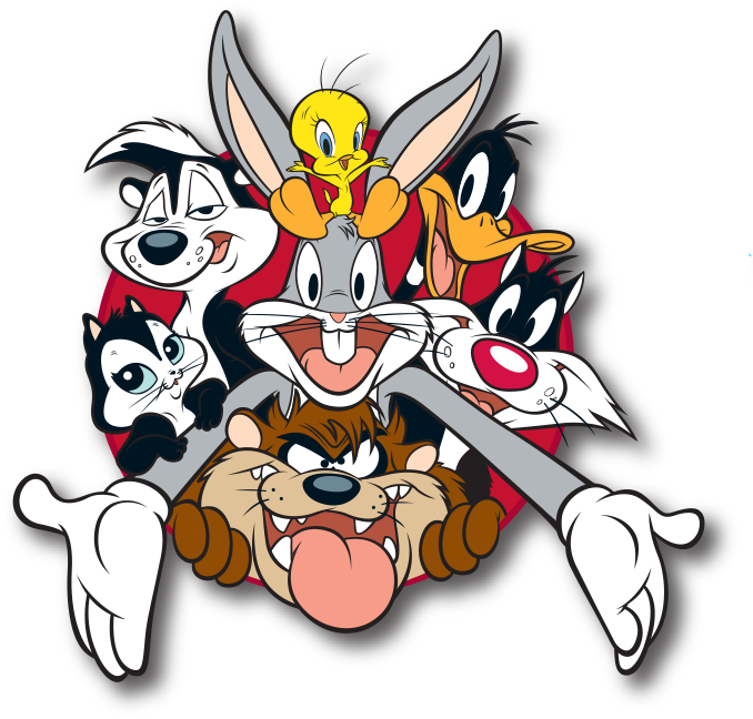 Looney Tunes Png Photo (white, silver, black, salmon)