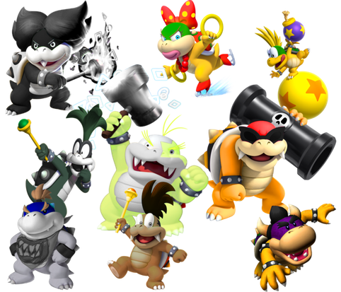 Koopalings Png Photo (white, gray, indigo, black)