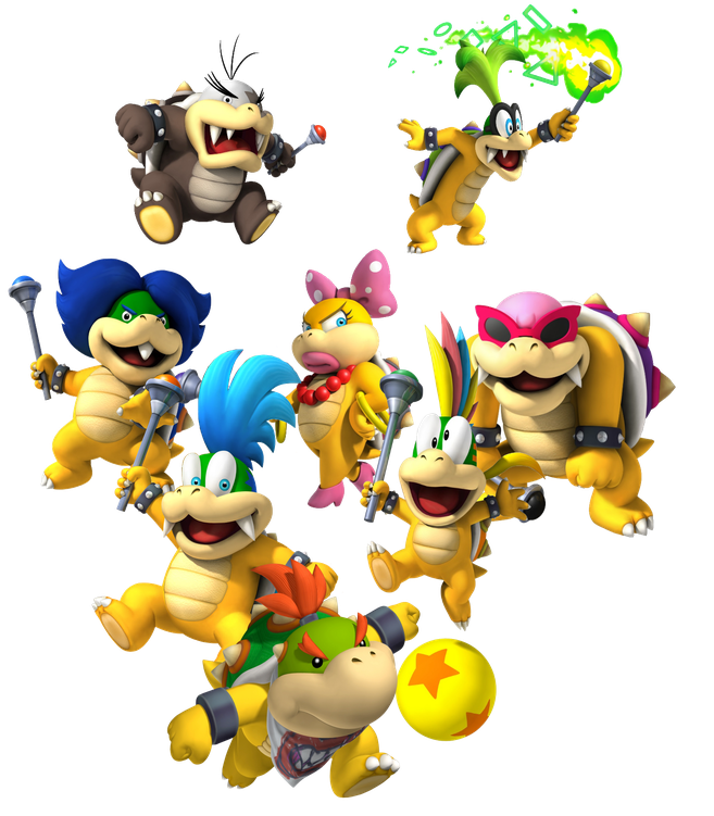 Koopalings Png Picture (white, yellow, black)