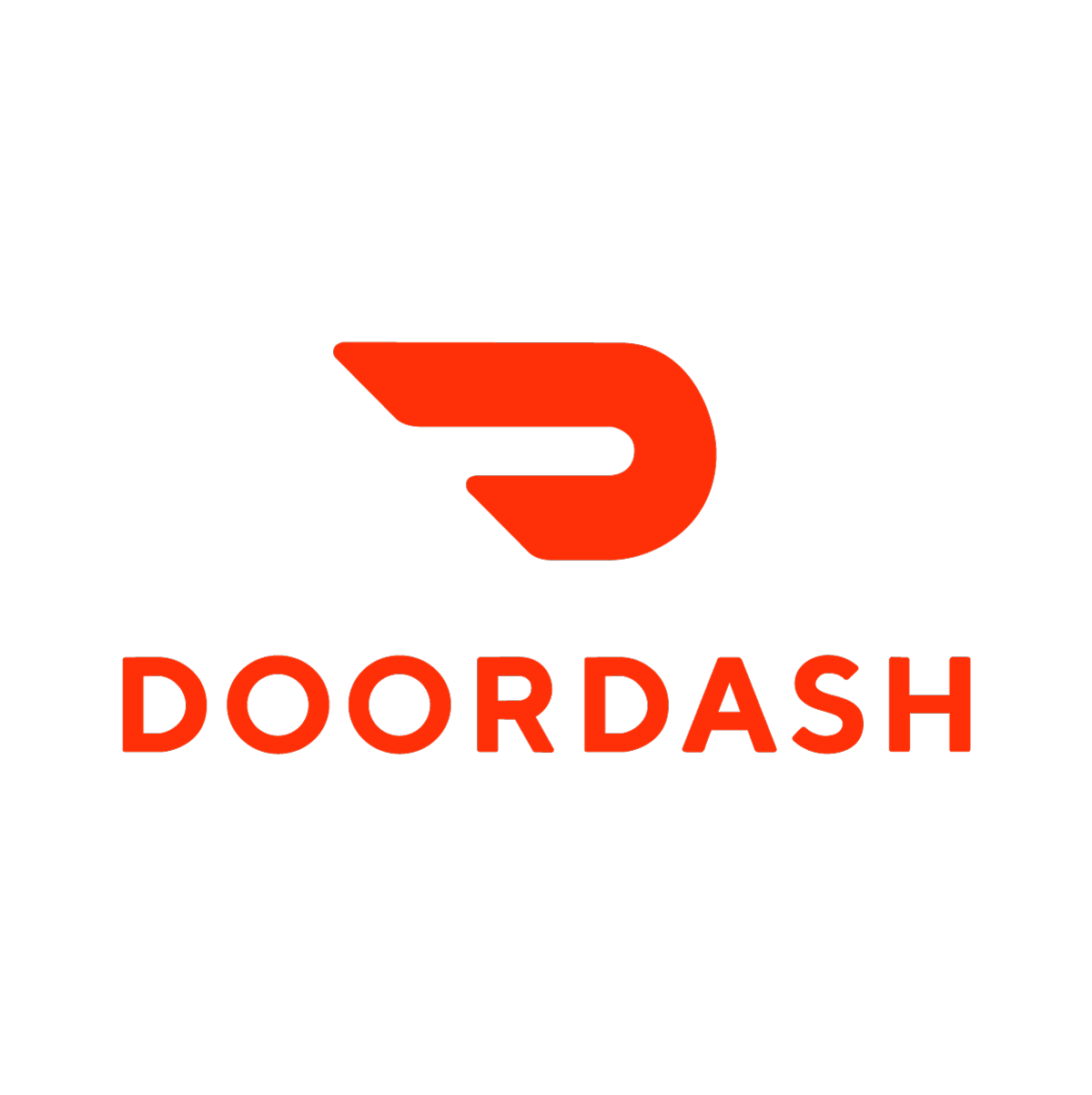 Door Dash Logo Png Clipart (chocolate, white, red, beige, salmon)