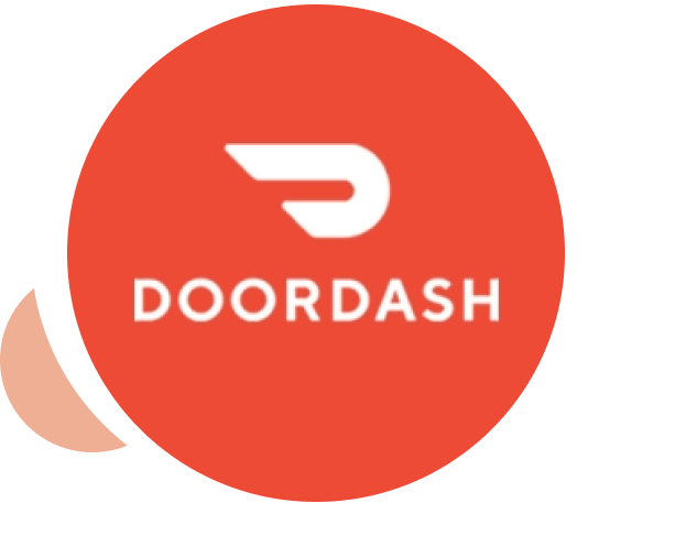 Door Dash Logo Png Free Image (chocolate, white, black, lavender, salmon)