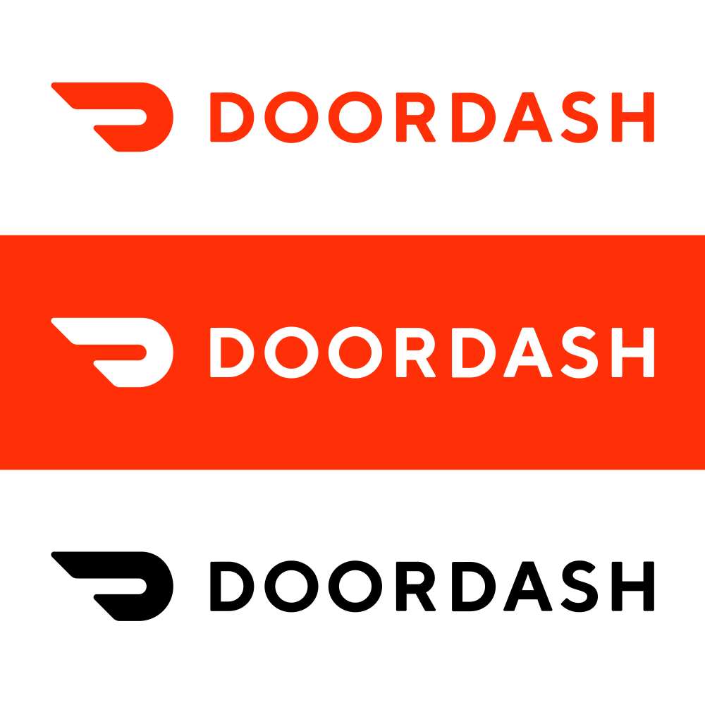 Door Dash Logo Png Image (black, maroon, red, white)