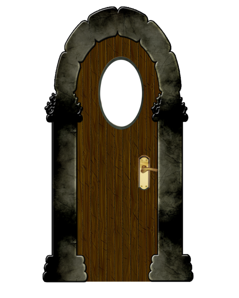 Door Free Png Image (black, maroon)