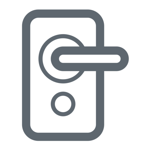 Door Handle Free Png Icon Download (white, black, indigo, gray)