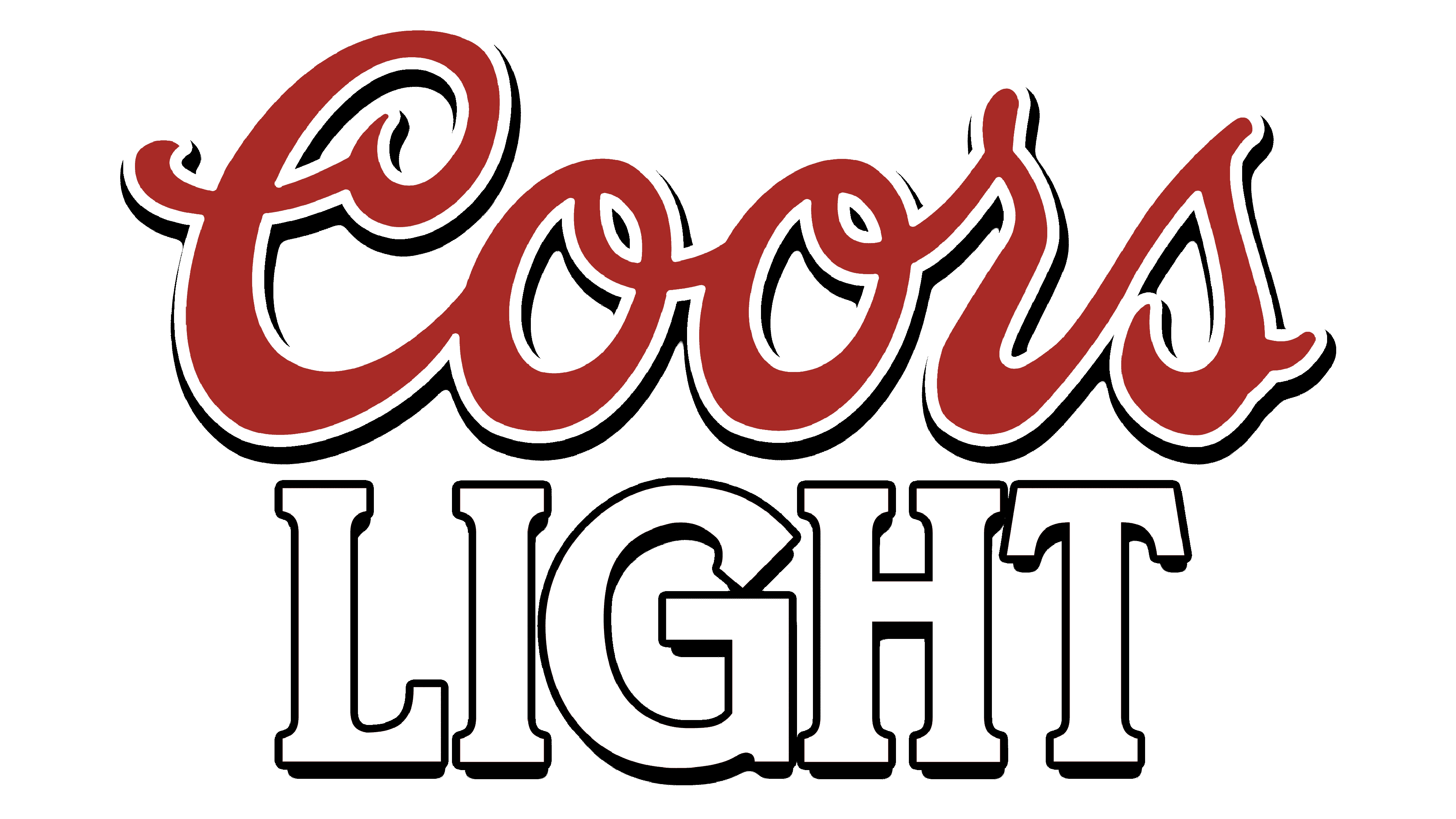 Coors Light Logo Png Cutout (maroon, gray, white)