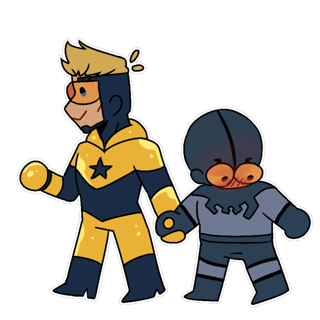 Booster Gold Png Pic (indigo, black, orange, gray, navy)