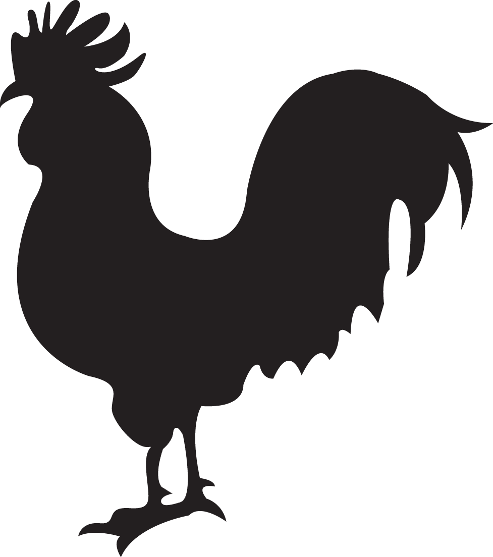 Rooster Png Isolated Photo (lavender, black, white)