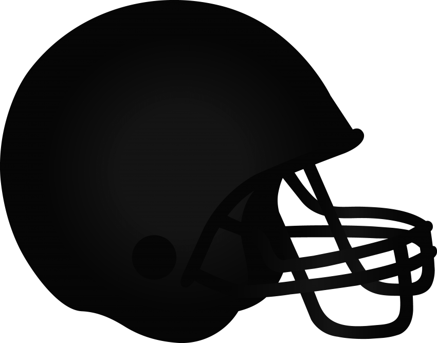 Football Helmet Transparent Background (black)