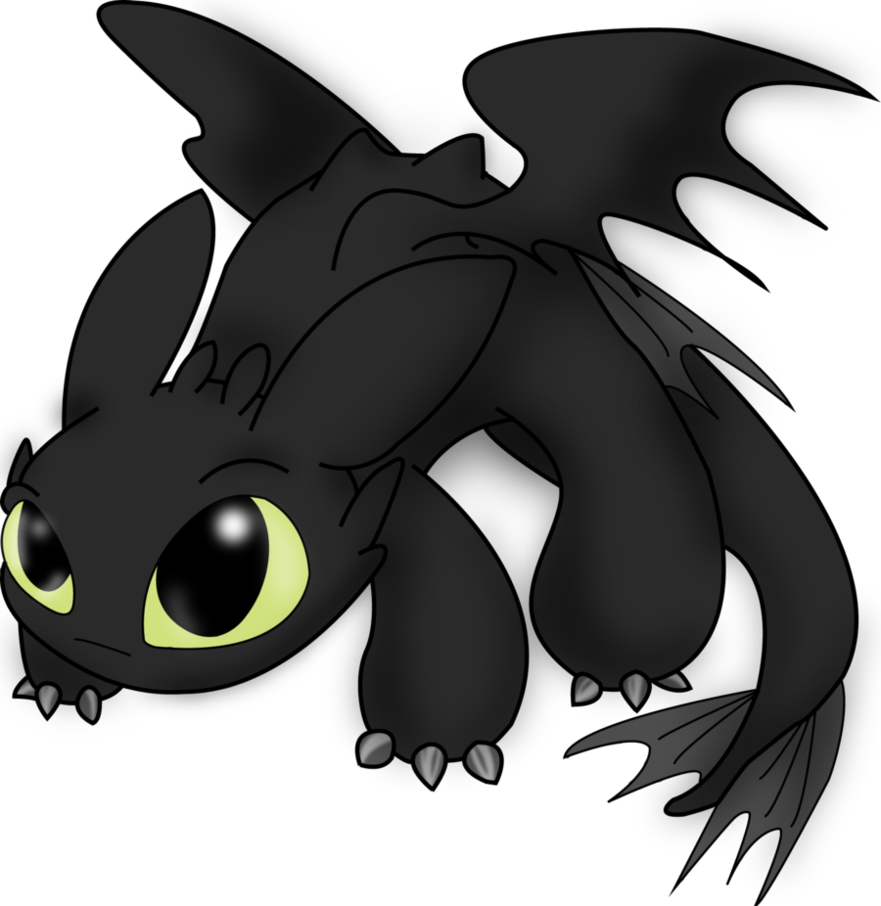 Toothless Dragon Png Hd (black)