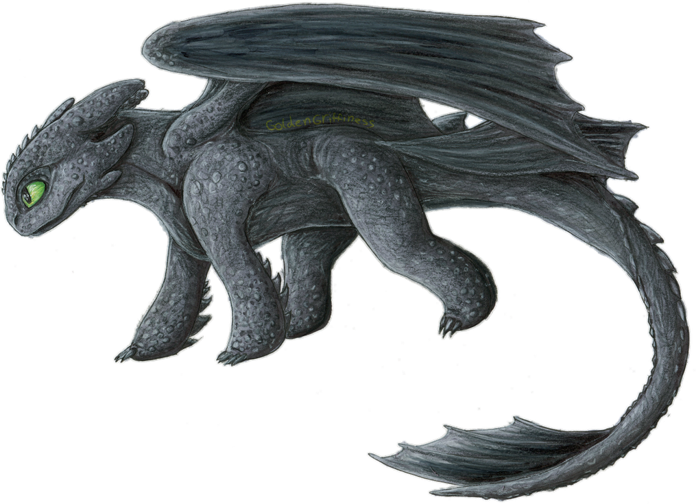 Toothless Dragon Png Image (black)