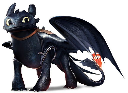 Toothless Dragon Png Pic (black, white)