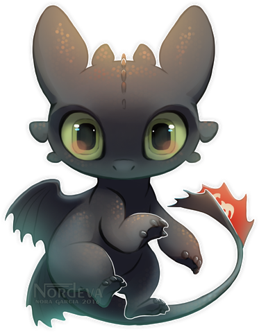 Toothless Dragon Png Transparent Image (black)