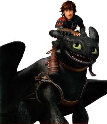 Toothless Dragon Transparent Png (black)