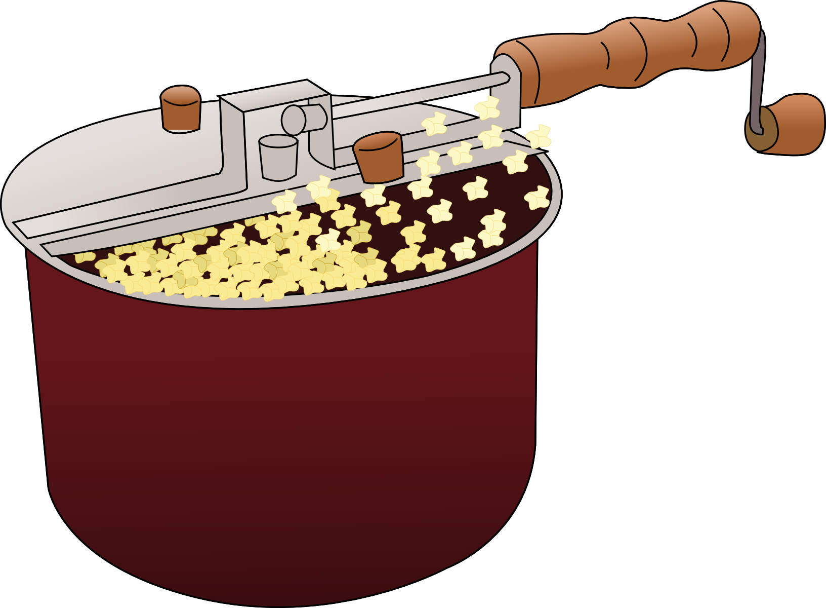 Popcorn Maker Png File (maroon, white)