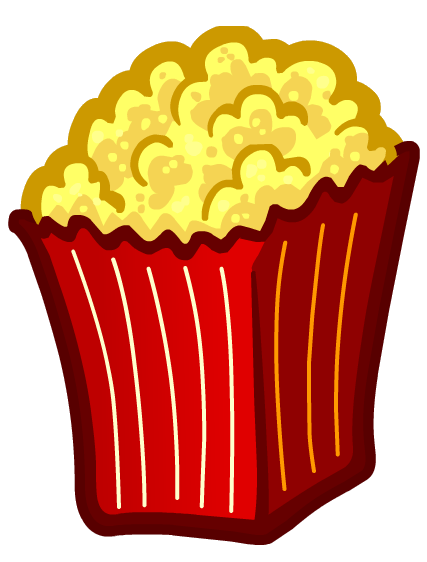 Popcorn Png File (orange, maroon, white)