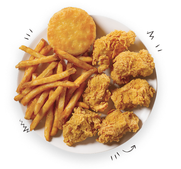 Popeyes Fried Chicken Png Image (black, gray)