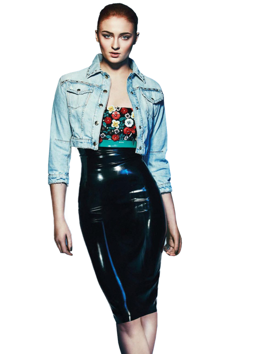 Sophie Turner Transparent Background (black)