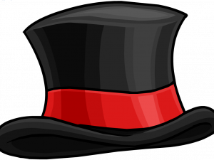 Topper Hat Download Png 300X225 (indigo, black, red)